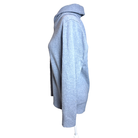 Banana Republic 100% Extra Fine Merino Wool Shawl Collar Sweater Blue Medium - Picture 3 of 9